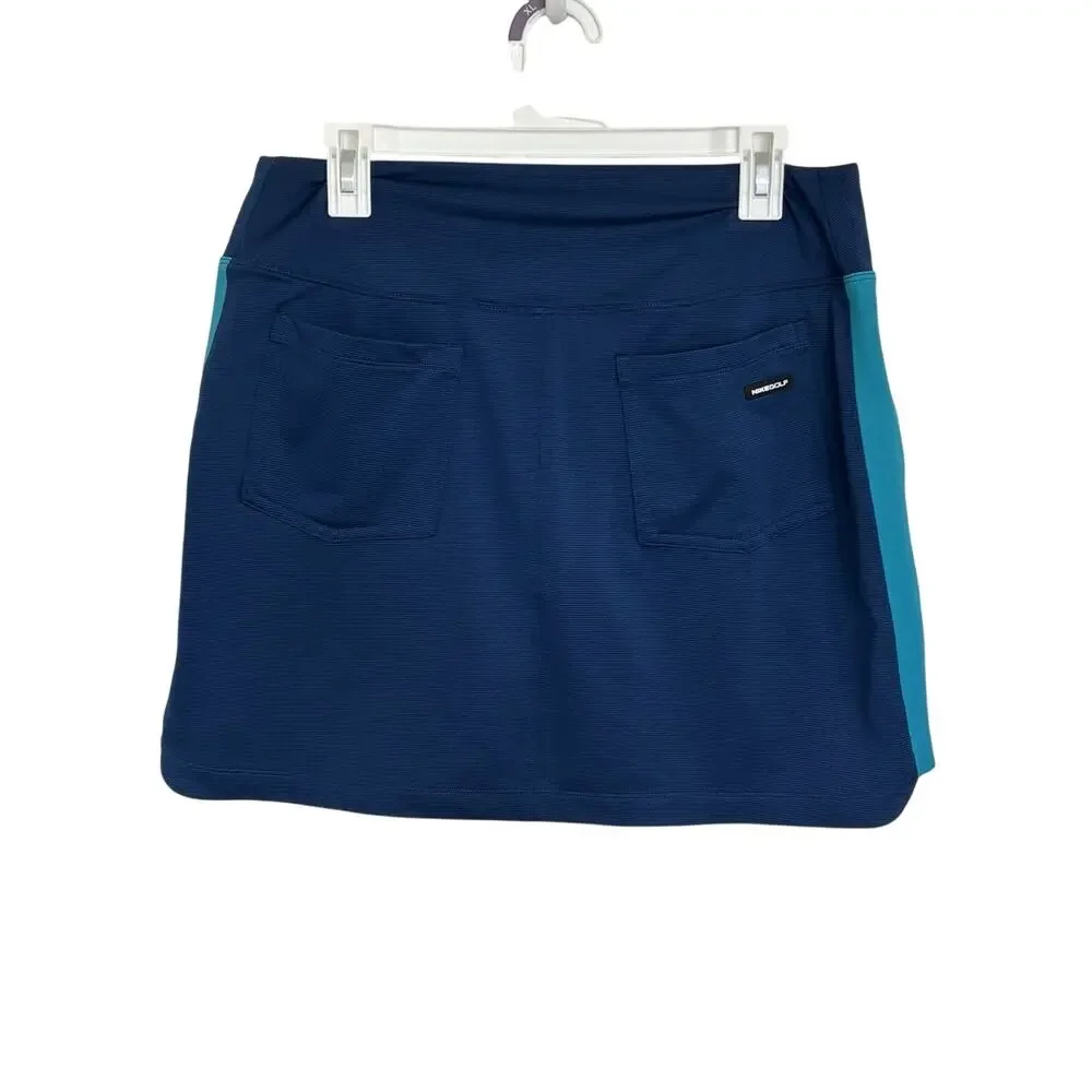 Nike Golf Tour Performance Dri-Fit Blue Golf Skort M Pickleball Tennis Pockets